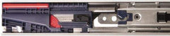 Knape & Vogt - 12" Slide Length, 12" Travel Length, Steel Drawer Slide - 7.38" Wide, 2.94" High, 100 Lb Capacity at Full Extension, Anachrome Steel Finish - Eagle Tool & Supply