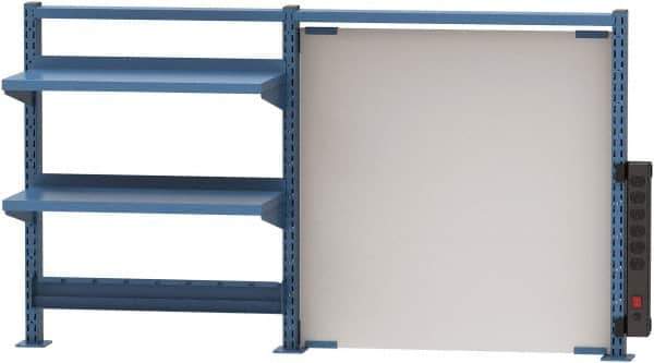 Lista - Steel Workbench & Workstation Riser Combination - 30" High, Use with 60" Long Workbenches - Eagle Tool & Supply