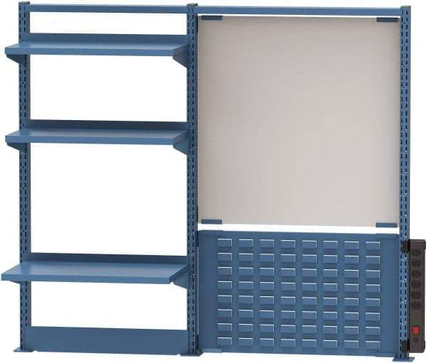 Lista - Steel Workbench & Workstation Riser Combination - 48" High, Use with 72" Long Workbenches - Eagle Tool & Supply