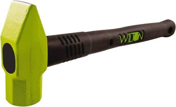 Wilton - 3 Lb Head Drop Forged Steel Ball Pein Hammer - Steel Handle with Grip, 16" OAL, Steel Rods Throughout for Added Strength - Eagle Tool & Supply