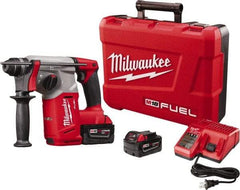 Milwaukee Tool - 18 Volt 1" SDS Plus Chuck Cordless Rotary Hammer - 0 to 4,900 BPM, 0 to 1,400 RPM, Reversible - Eagle Tool & Supply