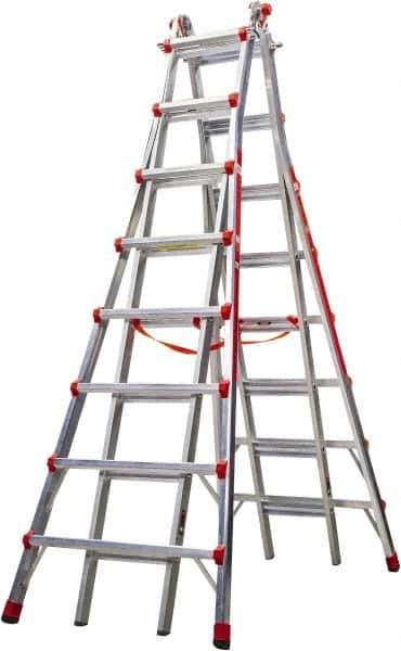 Little Giant Ladder - 15 Steps, 15' High, Type IA Rating, Aluminum Step Ladder - 300 Lb Load Capacity, 37" Base Width - Eagle Tool & Supply