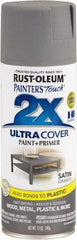 Rust-Oleum - Granite, Satin, Enamel Spray Paint - 8 to 12 Sq Ft per Can, 12 oz Container - Eagle Tool & Supply