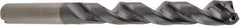 SGS - 19/64" 140° Solid Carbide Jobber Drill - AlTiN Finish, Right Hand Cut, Spiral Flute, Straight Shank, 91mm OAL, Standard Point - Eagle Tool & Supply