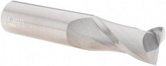 SGS - 16mm, 32mm LOC, 16mm Shank Diam, 89mm OAL, 2 Flute, Solid Carbide Square End Mill - Single End, Uncoated, Spiral Flute, 30° Helix, Centercutting, Right Hand Cut, Right Hand Flute, Series 3M - Eagle Tool & Supply