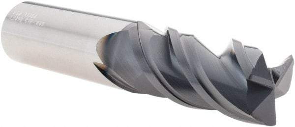 SGS - 1", 3 Flute, Single End, Solid Carbide, 0.04" Corner Radius End Mill - 5" OAL, Right Hand Flute, 2-1/4" LOC, Right Hand Cut - Eagle Tool & Supply
