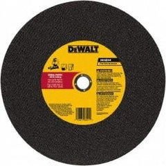 DeWALT - 20" 24 Grit Aluminum Oxide Cutoff Wheel - 0.188" Thick, 1" Arbor, 3,000 Max RPM, Use with Stationary Tools - Eagle Tool & Supply