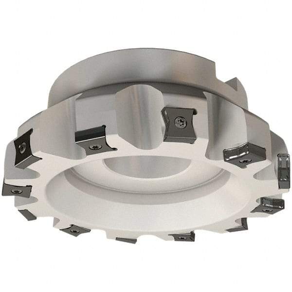 Iscar - 4" Cut Diam, 1-1/2" Arbor Hole, 0.118" Max Depth of Cut, 86° Indexable Chamfer & Angle Face Mill - 10 Inserts, LN.. 1506.. Insert, Right Hand Cut, 10 Flutes, Series TangMill - Eagle Tool & Supply