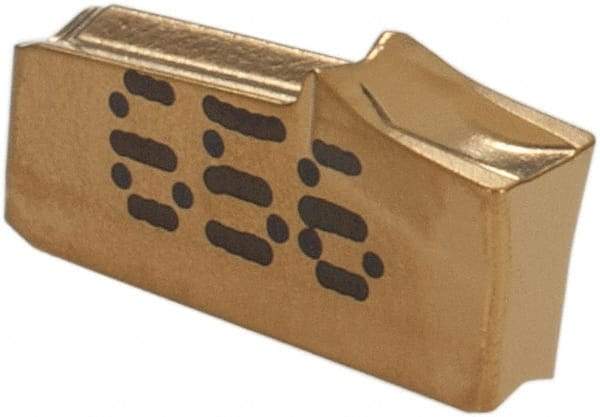 Iscar - 2GFF Grade IC656, 2.1mm Cutting Width Carbide Grooving Insert - Neutral, 0.2mm Corner Radius, TiC/TiN Finish - Eagle Tool & Supply