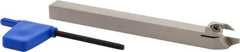 Iscar - External Thread, 0.395" Max Depth of Cut, 0.055" Min Groove Width, 4.7" OAL, Right Hand Indexable Grooving Cutoff Toolholder - 3/8" Shank Height x 3/8" Shank Width, DG.. Insert Style, DGT Toolholder Style, Series Do-Grip - Eagle Tool & Supply