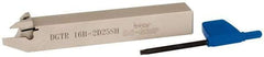 Iscar - DGT, External, Right Hand, 3mm Max Depth of Cut, 1.9 to 2.5mm Groove Width, Indexable Grooving Tool Holder - DG.. Insert Compatibility, 16mm Shank Height, 16mm Shank Width, 120mm OAL - Eagle Tool & Supply