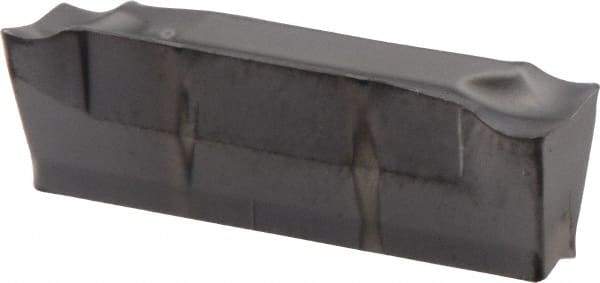 Iscar - DGN4003 IC908 Grade, 0.1575" Cutting Width, Carbide Cutoff Insert - Neutral Lead Angle, 0.0118" Cnr Rad, TiAlN Coated, Double End - Eagle Tool & Supply