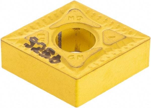 Iscar - CNMG431 GN Grade IC9250 Carbide Turning Insert - TiCN/Al2O3/TiN Finish, 80° Diamond, 1/2" Inscr Circle, 3/16" Thick, 1/64" Corner Radius - Eagle Tool & Supply