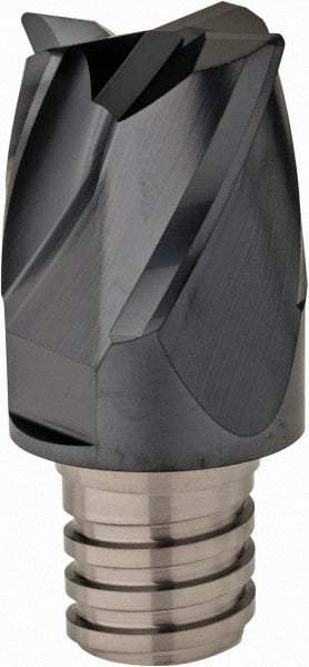 Iscar - MM EC Grade IC908 Carbide End Milling Tip Insert - TiAlN Finish, 4 Flutes, 3/4" Cutting Diam, 0.62" Depth of Cut, 1" Extension, 0.03" Cnr Rad, 30° Helix - Eagle Tool & Supply