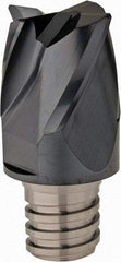 Iscar - MM EC Grade IC908 Carbide End Milling Tip Insert - TiAlN Finish, 4 Flutes, 3/4" Cutting Diam, 0.62" Depth of Cut, 1" Extension, 0.03" Cnr Rad, 30° Helix - Eagle Tool & Supply