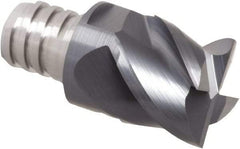 Iscar - MM EC Grade IC908 Carbide End Milling Tip Insert - TiAlN/TiN Finish, 4 Flutes, 5/8" Cutting Diam, 0.47" Depth of Cut, 0.81" Extension - Eagle Tool & Supply