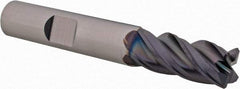 SGS - 3/8", 4 Flute, Single End, Solid Carbide, 0.03" Corner Radius End Mill - 2-1/2" OAL, Right Hand Flute, 7/8" LOC, Right Hand Cut - Eagle Tool & Supply