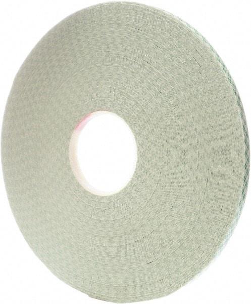 3M - 1/2" x 72 Yd Acrylic Adhesive Double Sided Tape - 31 mil Thick, Off-White, Foam Liner - Eagle Tool & Supply