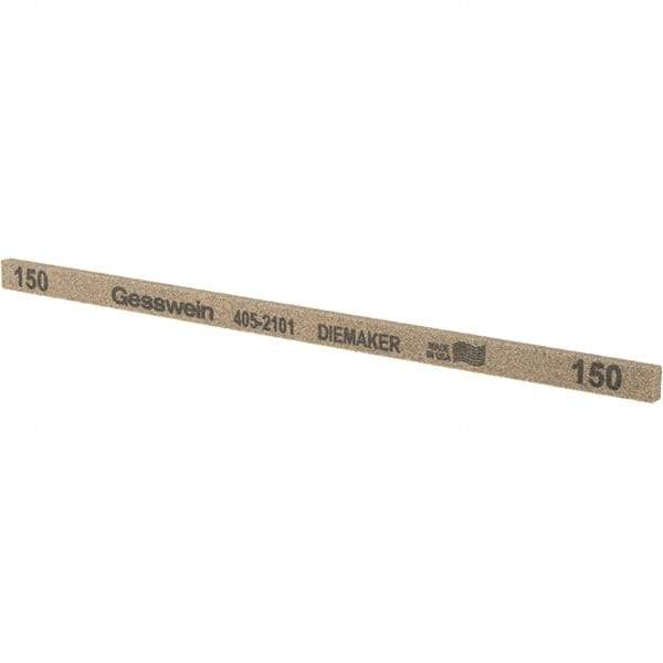 Made in USA - 150 Grit Aluminum Oxide Rectangular Polishing Stone - Coarse Grade, 1/4" Wide x 6" Long x 1/8" Thick - Eagle Tool & Supply