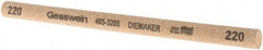 Made in USA - 220 Grit Aluminum Oxide Round Polishing Stone - Coarse/Medium Grade, 3/8" Wide x 6" Long x 3/8" Thick - Eagle Tool & Supply