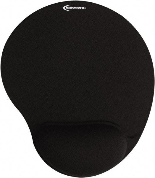 innovera - 8-7/8" x 10-3/8" x 1" Black Mouse Pad - Use with Mouse - Eagle Tool & Supply