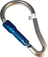 Miller - 400 Lb Capacity Locking Carabiner - 2-1/4", Auto-Locking Gate, Aluminum - Eagle Tool & Supply