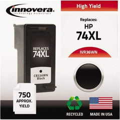 innovera - Black Inkjet Printer Cartridge - Use with HP Deskjet D4260, D4360, Officejet J5750, J5780, J6480, Photosmart C4240, C4250, C4280, C4350, C4380, C4385, C4480, C4580, C5240, C5250, C5280, C5580, D5345, D5360 - Eagle Tool & Supply