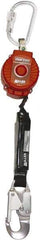 Miller - 6' Long, 400 Lb Capacity, Vectran/Polyester Fall Limiter - Aluminum Locking Snap Hook Connector, Aluminum Carabiner Connector, Black - Eagle Tool & Supply