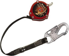 Miller - 9' Long, 310 Lb Capacity, Vectran/Polyester Fall Limiter - Steel Locking Snap Hook Connector, Black - Eagle Tool & Supply