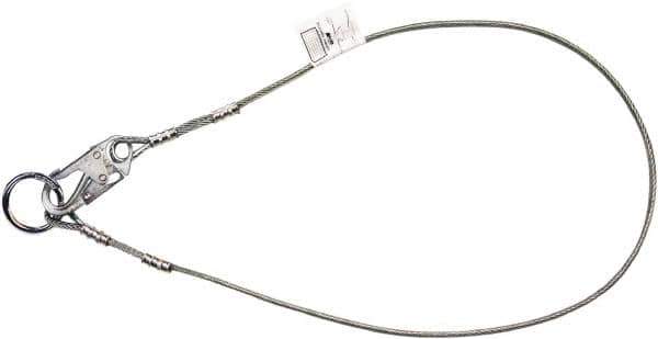 Miller - 6' Long, 3" Eye Length, O-Ring Cable Sling - 5,000 Lb Capacity, Steel & Vinyl Coated Wire Rope - Eagle Tool & Supply