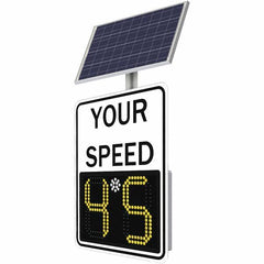 TrafficLogix - "Your Speed", 23" Wide x 29" High, Aluminum Speed Limit Signs - Black on White, High Intensity Reflectivity, Rectangle, Post Mount - Eagle Tool & Supply