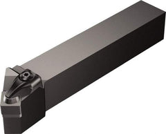 Sandvik Coromant - DSSNR/L..-2, Left Hand Cut, 45° Lead Angle, 25mm Shank Height x 25mm Shank Width, Negative Rake Indexable Turning Toolholder - 158.32mm OAL, SNGQ 12 07 08, SNGQ 452 Insert Compatibility, Series T-Max P - Eagle Tool & Supply