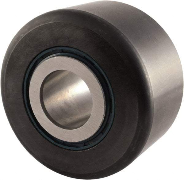 RBC Bearings - 1-1/4" Bore, 4" Roller Diam x 2-1/4" Roller Width, Carbon Steel Sealed Yoke Cam Follower - 45,600 Lb Dynamic Load Capacity, 2-5/16" Overall Width - Eagle Tool & Supply