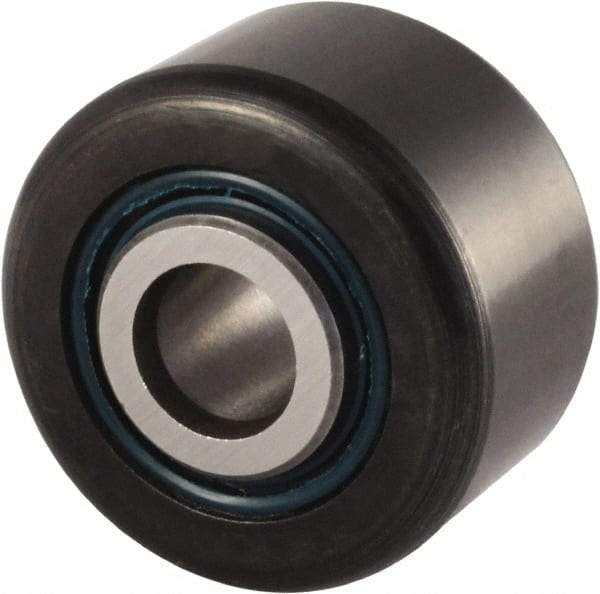 RBC Bearings - 5/16" Bore, 1-1/8" Roller Diam x 5/8" Roller Width, Carbon Steel Sealed Yoke Cam Follower - 3,000 Lb Dynamic Load Capacity, 0.6925" Overall Width - Eagle Tool & Supply