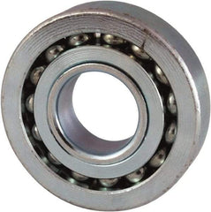 Nice - 3/4" Bore Diam, 1-5/8" OD, Open Unground Full Complement Radial Ball Bearing - 3/8" Wide, 1 Row, Round Bore, 1,478 Lb Dynamic Capacity - Eagle Tool & Supply