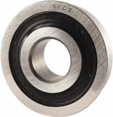 Nice - 3/4" Bore Diam, 1-5/8" OD, Double Seal Semi Ground Extra Light Radial Ball Bearing - 1/2" Wide, With Flange, 1 Row, Round Bore, 1,010 Lb Static Capacity, 1,300 Lb Dynamic Capacity - Eagle Tool & Supply