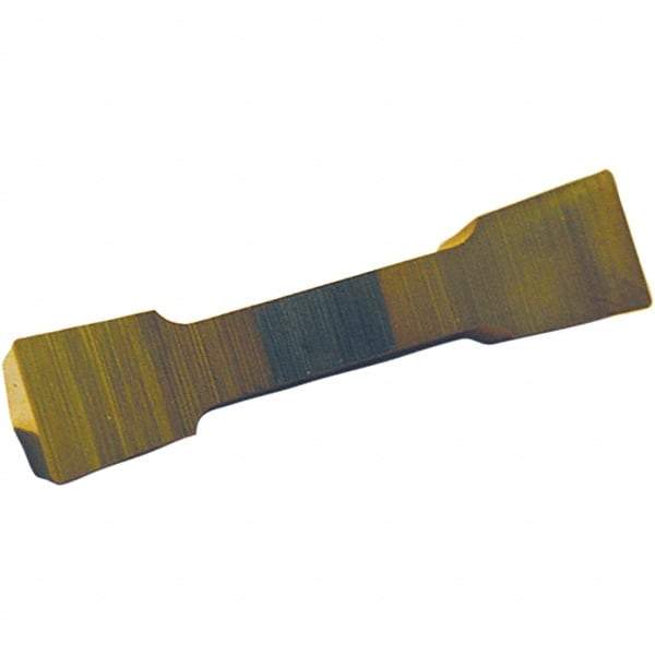 Tool-Flo - 188VDB Grade AC50C, 4.78mm Cutting Width Carbide Grooving Insert - Neutral, 0.03" Corner Radius, AlTiN Finish - Eagle Tool & Supply