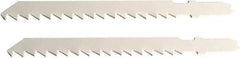 Disston - 6" Long, 6 Teeth per Inch, Carbon Steel Jig Saw Blade - Toothed Edge, 0.067" Thick, U-Shank, Raker Tooth Set - Eagle Tool & Supply