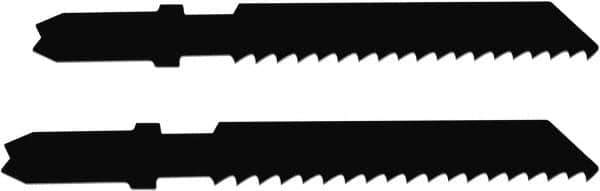 Disston - 2-3/4" Long, 14 Teeth per Inch, Carbon Steel Jig Saw Blade - Toothed Edge, 0.067" Thick, U-Shank, Raker Tooth Set - Eagle Tool & Supply