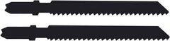 Disston - 3-1/2" Long, 10 Teeth per Inch, Carbon Steel Jig Saw Blade - Toothed Edge, 0.067" Thick, U-Shank, Raker Tooth Set - Eagle Tool & Supply