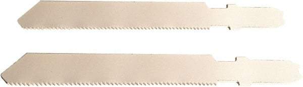 Disston - 3" Long, 32 Teeth per Inch, Bi-Metal Jig Saw Blade - Toothed Edge, 0.06" Thick, U-Shank, Raker Tooth Set - Eagle Tool & Supply