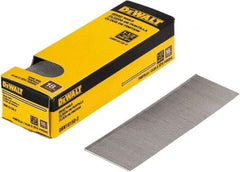 DeWALT - 18 Gauge 1-1/2" Long Finishing Nails for Power Nailers - Steel, Bright Finish, Smooth Shank, Straight Stick Collation, Brad Head, Chisel Point - Eagle Tool & Supply