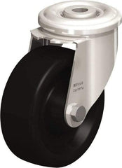 Blickle - 4" Diam x 1-1/2" Wide x 4-59/64" OAH Hollow Kingpin Mount Swivel Caster - Heat-Resistant Phenolic Resin, 330 Lb Capacity, Plain Bore Bearing, Hollow Kingpin Stem - Eagle Tool & Supply