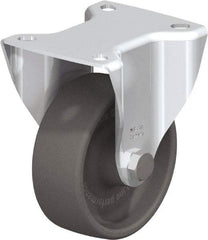 Blickle - 4" Diam x 1-1/2" Wide x 4-59/64" OAH Top Plate Mount Rigid Caster - Heat-Resistant Nylon, 550 Lb Capacity, Plain Bore Bearing, 3-15/16 x 3-3/8" Plate - Eagle Tool & Supply