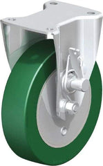 Blickle - 8" Diam x 2" Wide x 9-41/64" OAH Top Plate Mount Rigid Caster - Polyurethane-Elastomer Blickle Softhane, 1,760 Lb Capacity, Ball Bearing, 5-1/2 x 4-3/8" Plate - Eagle Tool & Supply