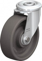 Blickle - 5" Diam x 1-3/16" Wide x 5-7/8" OAH Hollow Kingpin Mount Swivel Caster - Heat-Resistant Nylon, 330 Lb Capacity, Ball Bearing, Hollow Kingpin Stem - Eagle Tool & Supply