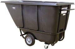 Wesco Industrial Products - 1,250 Lb Load Capacity, 1 Cu Yd, Polyethylene Tilt Truck - 24-1/2" Wide x 72-3/4" Long x 37" High, Black - Eagle Tool & Supply