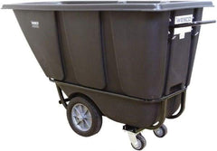 Wesco Industrial Products - 1,400 Lb Load Capacity, 1/2 Cu Yd, Polyethylene Tilt Truck - 21-1/2" Wide x 61-1/2" Long x 31" High, Black - Eagle Tool & Supply