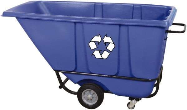 Wesco Industrial Products - 850 Lb Load Capacity, 1/2 Cu Yd, Polyethylene Tilt Truck - 21-1/2" Wide x 61-1/2" Long x 31" High, Black - Eagle Tool & Supply