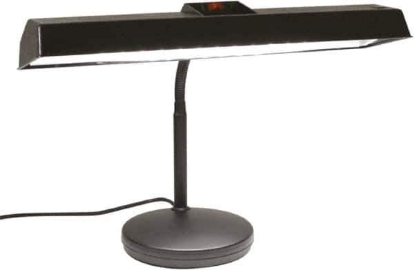 Electrix - 18 Watt, Gooseneck Machine Light - Weighted for Desk, LED Strip, Black - Eagle Tool & Supply